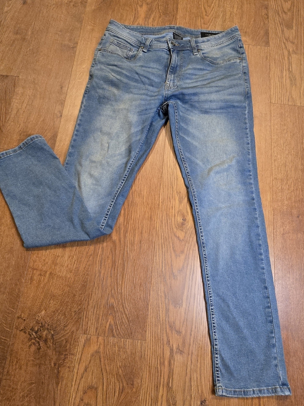 The Perfect Jean NYC Slim Fit Jeans Men's 33x32 Blue Stretch Denim Light Wash